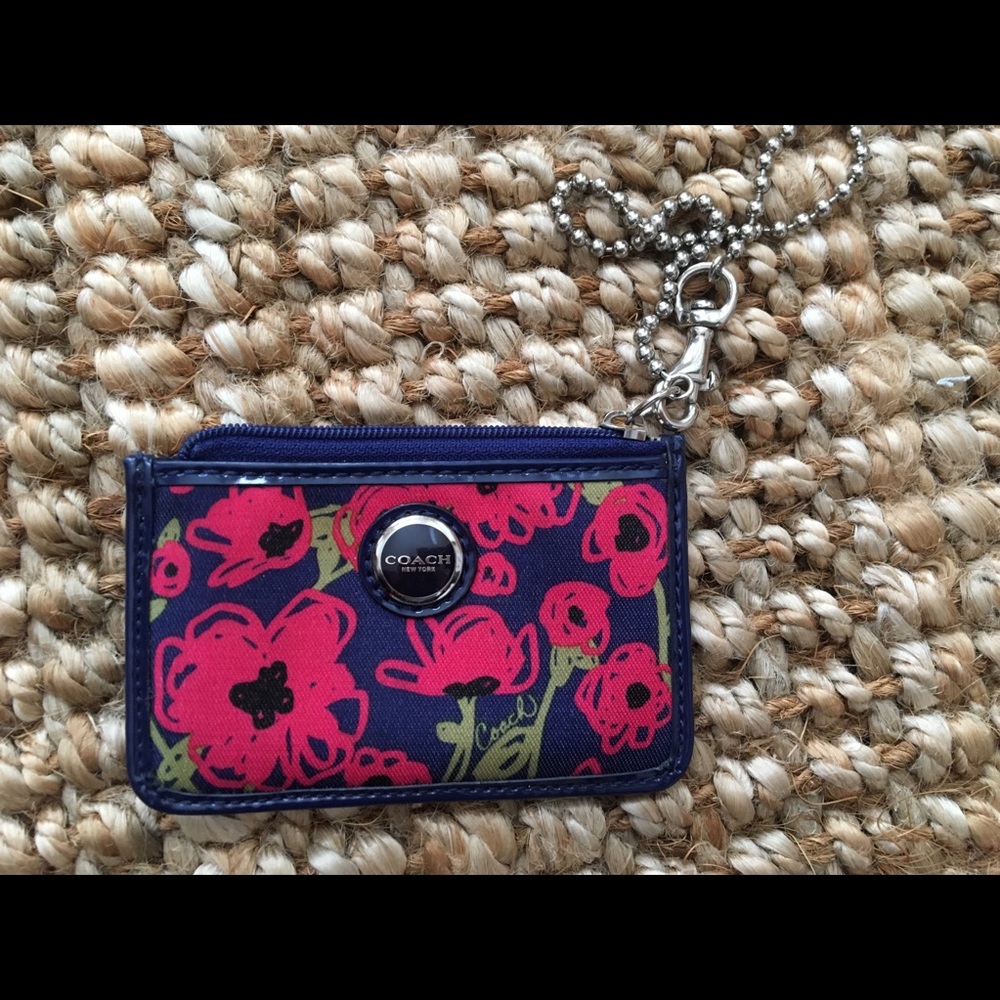 Coach floral wristlet